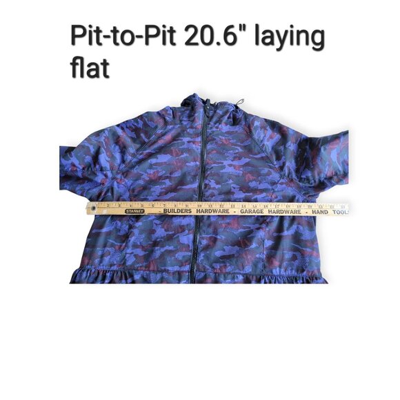 Lululemon Rain For Daze Jacket II Hounds Camo Emperor Blue Black - Picture 9 of 14